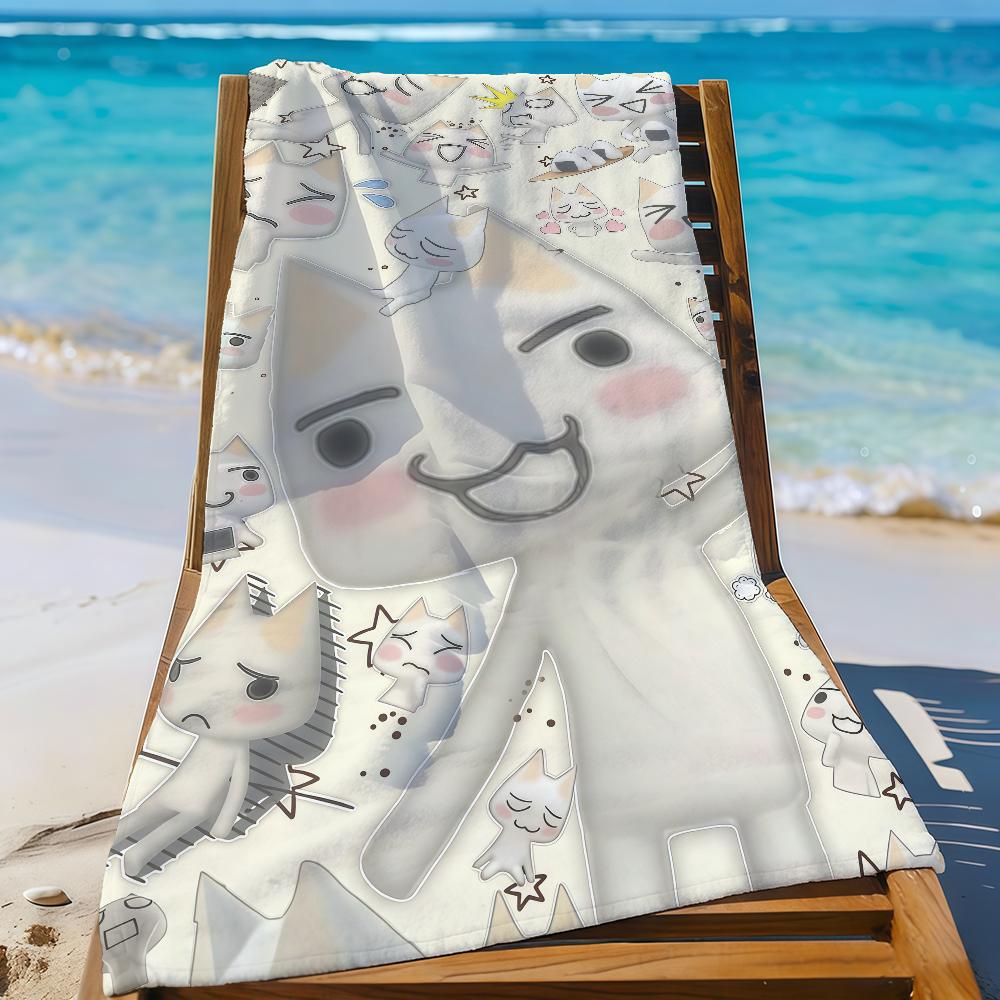 Cartoon I-Inoue Toro Kawaii Towel Sports Quick Dry Travel Camping Gear Sandproof Soft Light Large Beach Towel