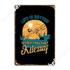 Life Is Better When You Just Kitesurf Metal Sign Wall Mural Party Plates Retro Tin Sign Poster