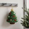 Seasonal Holiday Decor Fabric Poke Art Christmas Ornament Kit, DIY 3D Santa Tree Craft Kit Handmade Snowman Gingerbread Man Hanging for Mantel