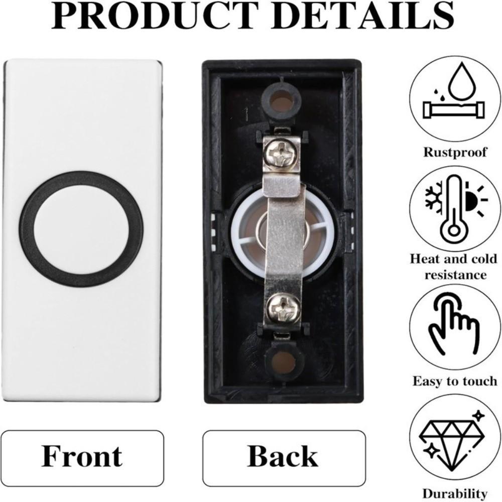 with Screws Doorbell Switch Plastic Door Bells Switch New Doorbell Push Button