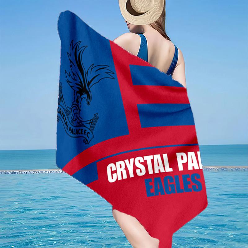 1PC Crystal Eagles Crest Beach Towel - Soft, Absorbent Microfiber, Lightweight, Ideal for The Beach, Parties, Travel, Camping fan gifts
