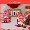 Romantic Valentine's Day Wooden Decor Heart Shaped Rudolph Figurine For Home Decoration
