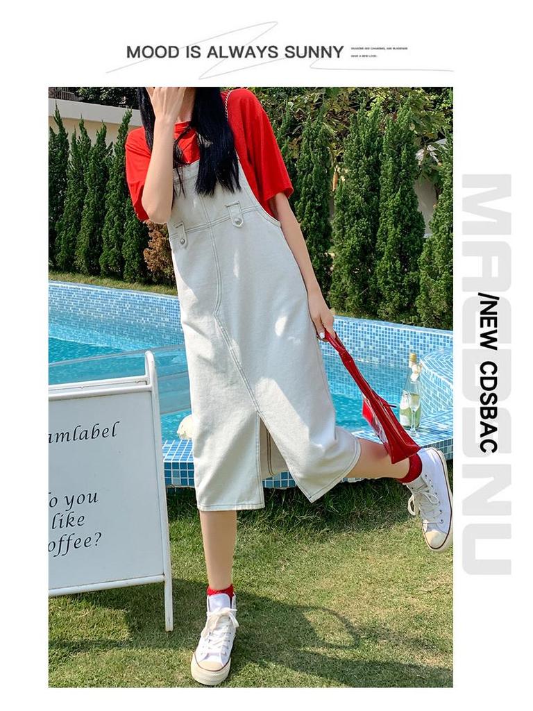 Girls' New Arrival Summer Denim Suspender Skirt - Cute, Slimming, Age-Reducing & Loose Fit