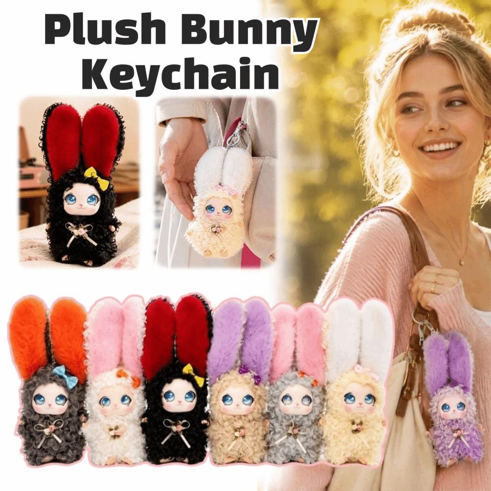 Long Ear Rabbit Plush Toy Bag Hanging Charms Rabbit Plush Keychain Bunny Plush Doll Gift