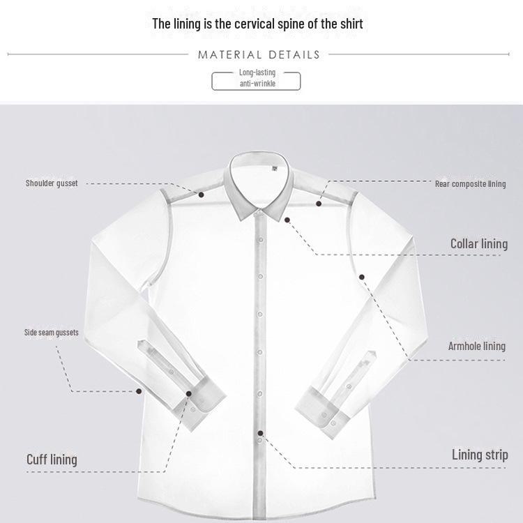 Мужская рубашка больших размеров с длинным рукавом из бамбукового волокна — дышащая и драпированная, для весны и осени