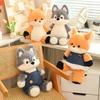 Forest Little Run Fox Plush Toy Cute Lamb Husky Rabbit Wolf Doll Gift Children