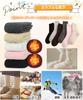 APIKIE Winter Socks Heat Up to Ultra Warm to Like Stepping on Thick Pile Wool Thermal Camping Dark Light Women's [Quick 38°C, Sub-Zero Temperatures]