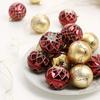 Christmas Decoration Ball Festive 16 Pieces Classic Hangable Decor Christmas Ornaments Set For Holiday Home Festival Gathering
