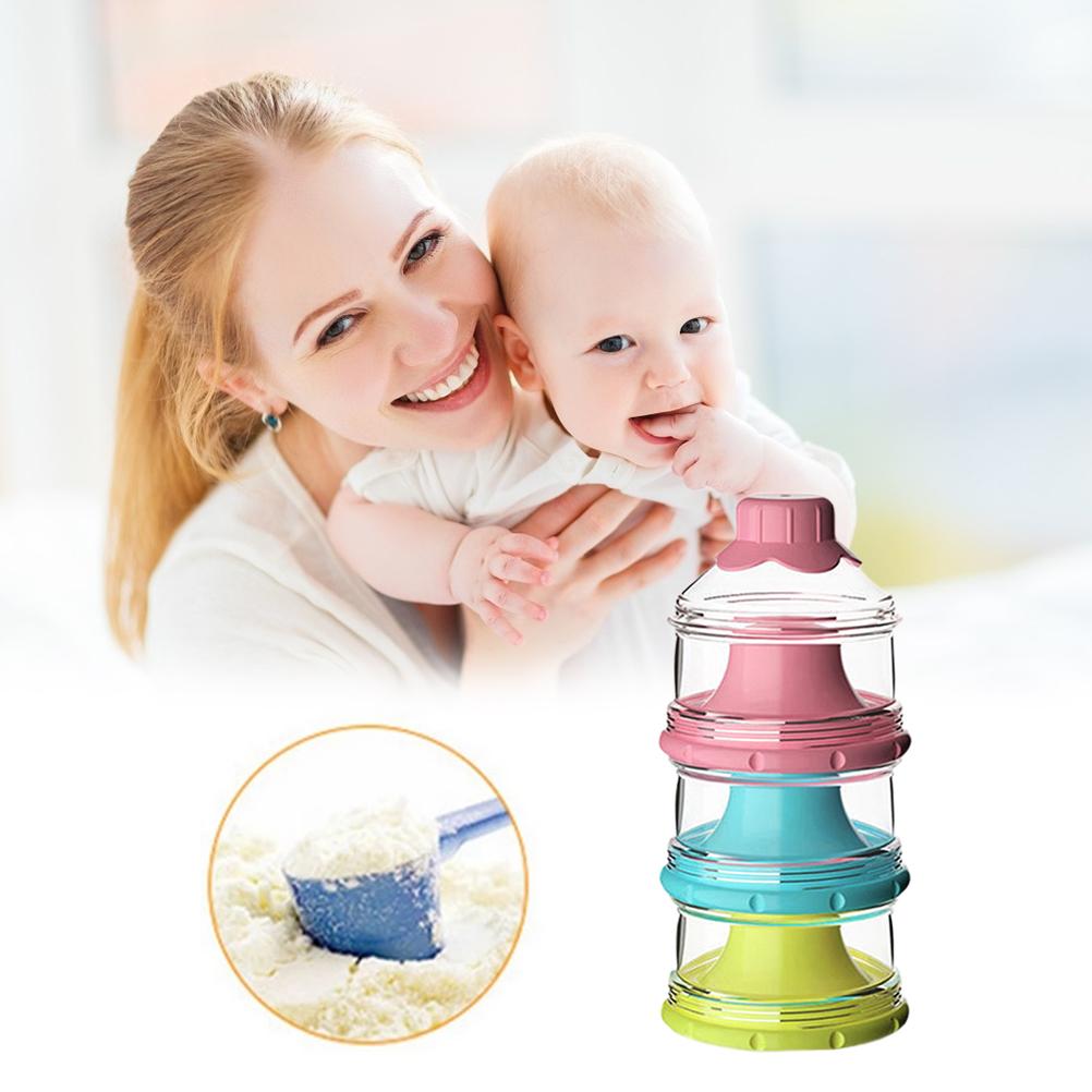 Диспенсер для детского питания с 3 отделениями, контейнер для детского питания для новорожденных, штабелируемый, портативный