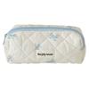 Милая косметичка с бантом для путешествий с застежкой-молнией, органайзер для косметики, сумка для хранения, стеганая хлопковая сумка для ухода за кожей для женщин и девочек