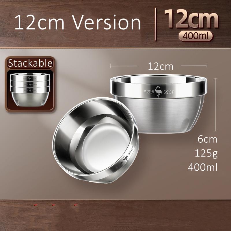 Сертифицированная нержавеющая сталь 304, кухонная штабелируемая миска, контейнер для детского питания, устойчивый к падениям, теплоизолирующая детская посуда