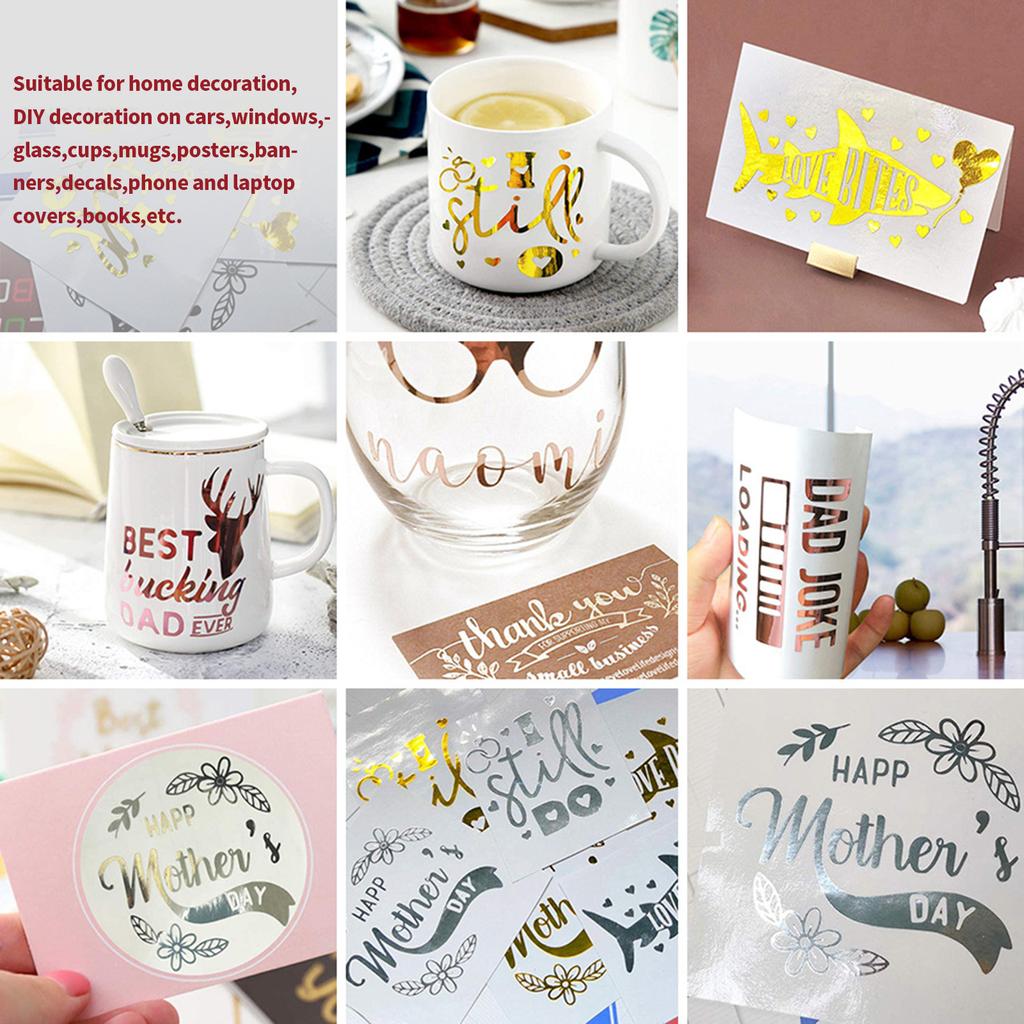 Клейкий виниловый лист 30 x 100 см/12 x 40 дюймов Легко режется и рвется Виниловая пленка из ПВХ, совместимая с Cricut