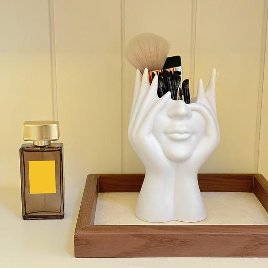 Ваза для цветов в форме лица, белая женская форма, центральный элемент обеденного стола, современный скандинавский стиль, декоративная художественная ваза для дома, гостиной, офиса, книжной полки, декор