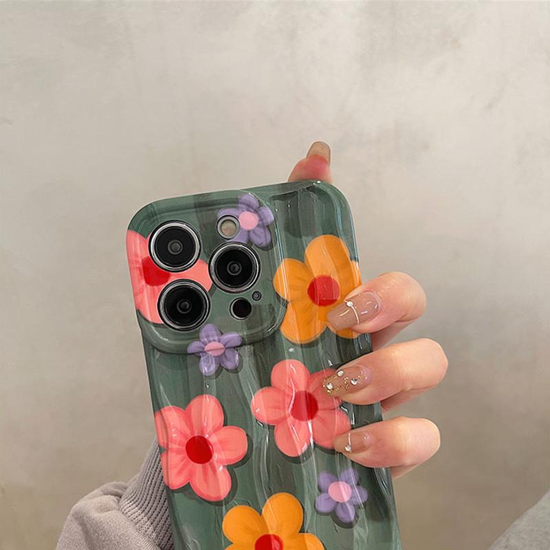 Маленький цветочный модный волнистый дизайн чехол для телефона для Iphone 14 Pro Max 13 11 12 14 Plus задняя крышка Капа