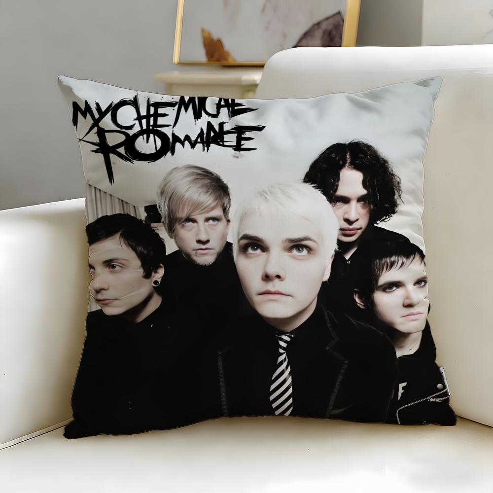 Классическая группа My Chemical Romance Наволочка Мягкая Легко стирается Подушка Универсальная для Дивана Кровати Путешествий и Офиса