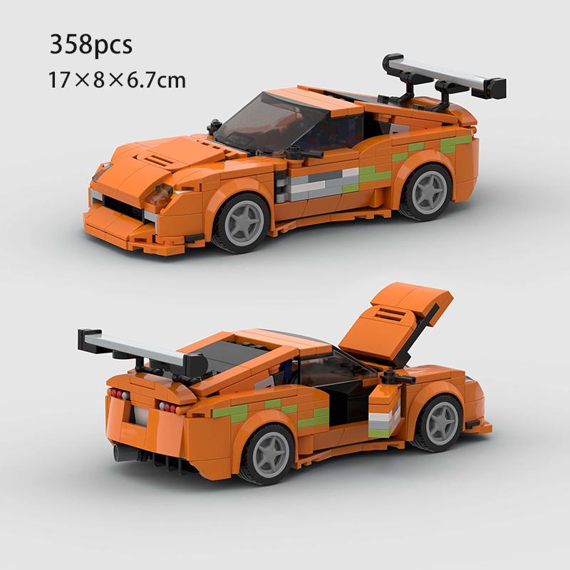 MOC Скоростной гоночный автомобиль Внедорожник Раллийный спортивный Модель Строительные блоки Супер гонщики Транспортное средство Городская Техника Кирпичи Игрушка Рождественский подарок