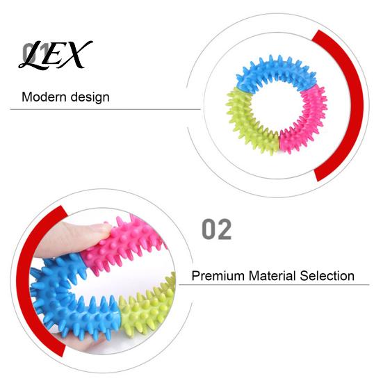 Bite Resistant Dog Toys for Aggressive Chewers Spiky Ring Toy, Rubber Chew Interactive Dental Cleaning Dogs Fetch And Teeth Toy Durable
