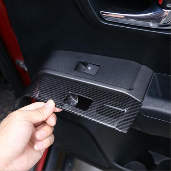 Carbon Fiber Inner Window Switch Panel Cover Trim For Toyota Tacoma 2016-