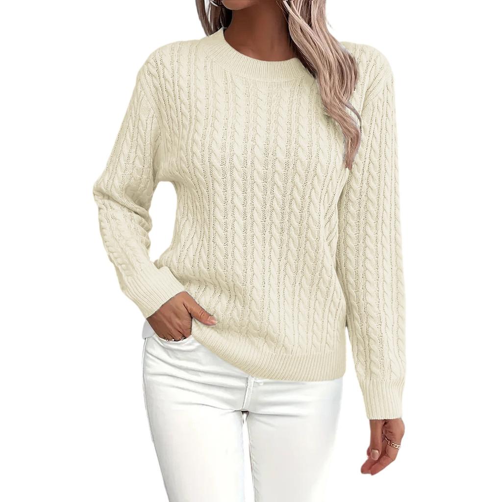 Womens Sweaters Long Sleeve Fall Soft Lightweight Knit Loose Sweater Tops