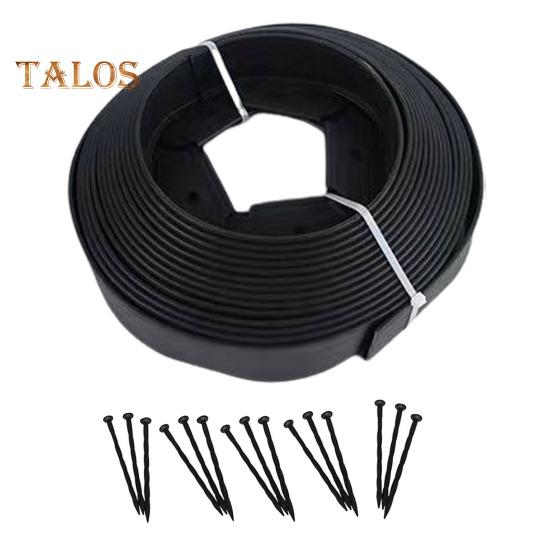 Landscape Edging Border No Dig All-weather Garden Isolation Edging Border with Spikes Easy-to-Install Cuttable Isolation Edging for Flower Beds Yard