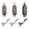 1 Pair Metal Band Strap Adapter Replacement Pendant Necklace for Xiaomi Mi Band 8 Watch Band