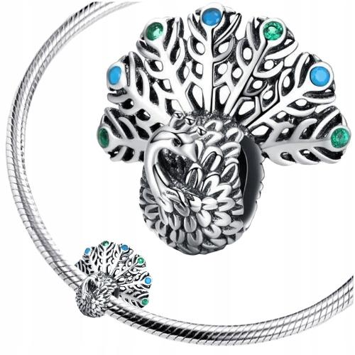 Charms Peacock 925 Bead Pendant Bird Charms 925
