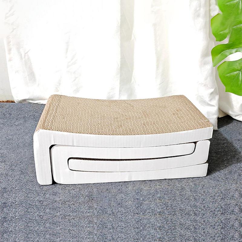Cat Scratching Pad Flexible Cat Cardboard Scratcher Interactive Toys Scratch Resistant Mat Scratching Pad For Climbing Wall