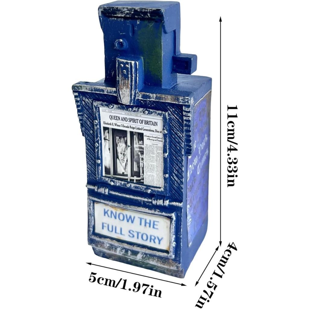 Miniature American Payphone In 1:12 Scale, Mini Vintage Style Phone Booth Mailbox Model Decoration Collection Scene Building Mini Dollhouse Furniture