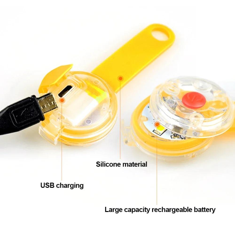 Waterproof Dog Cat Collar Glowing Pendant Cat Luminous Light Flashing Pendant Dog Cat Accessories