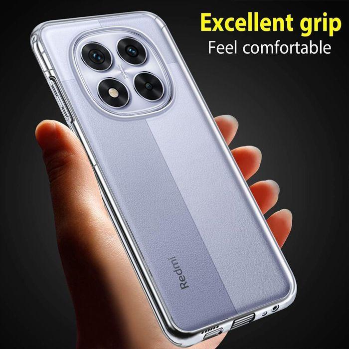 Coque de protection - E.F.Connection® - pour Xiaomi Redmi Note 14 Pro 5G - Transparent - Antichoc - Intégrale