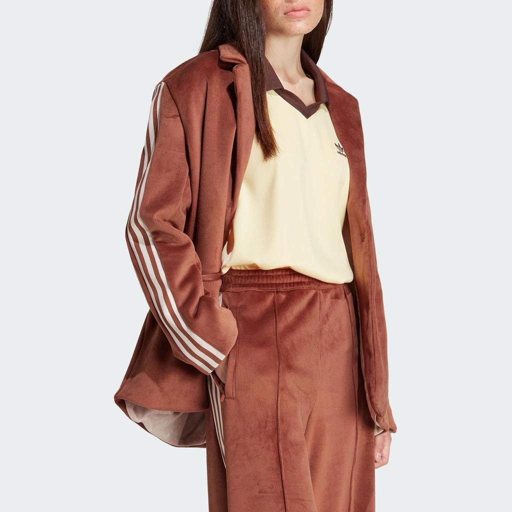 adidas Женская футболка Originals с атласным рукавом 3 полоски Желтый IT9835