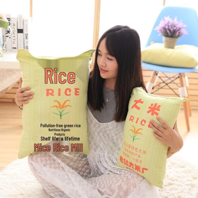 Creative Simulation Cement Sand Rice Flour Buckwheat Throw Pillow: Prank Gag Nap & Seat Cushion