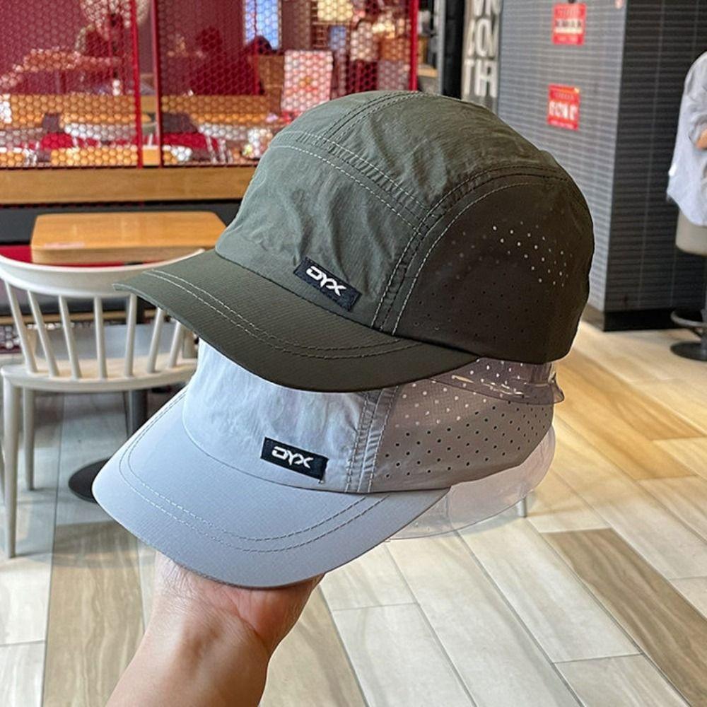 Ultra-thin Mens Mesh Hat Sunshade Quick-drying Dad Hat Fashion Short Brim Baseball Cap Summer