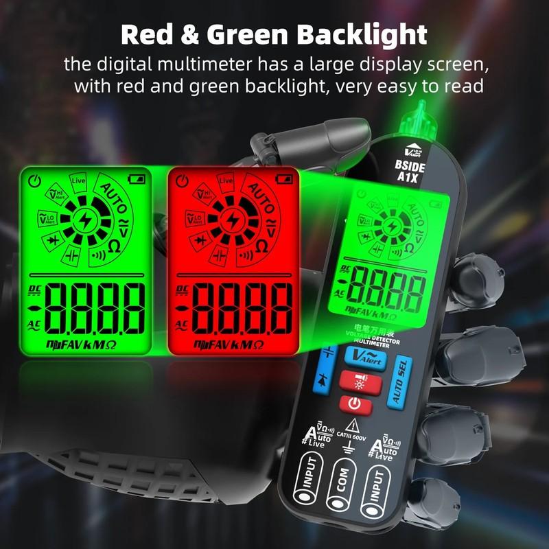BSIDE A1/A1X Smart Digital Multimeter Electronic USB Tester Breakpoint AC DC Contactless NCV Charged Automatic Diode Capacitor