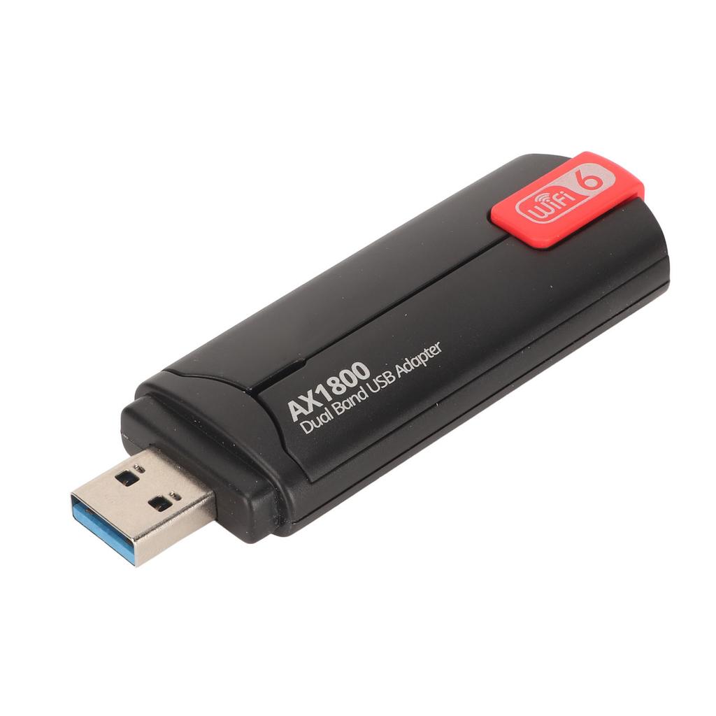 1800Mbps Dual Band WiFi Adapter with Dual 3dbi Antennas 2.4GHz 5GHz USB3.0 Interface WiFi 6 Adapter for PC Laptops