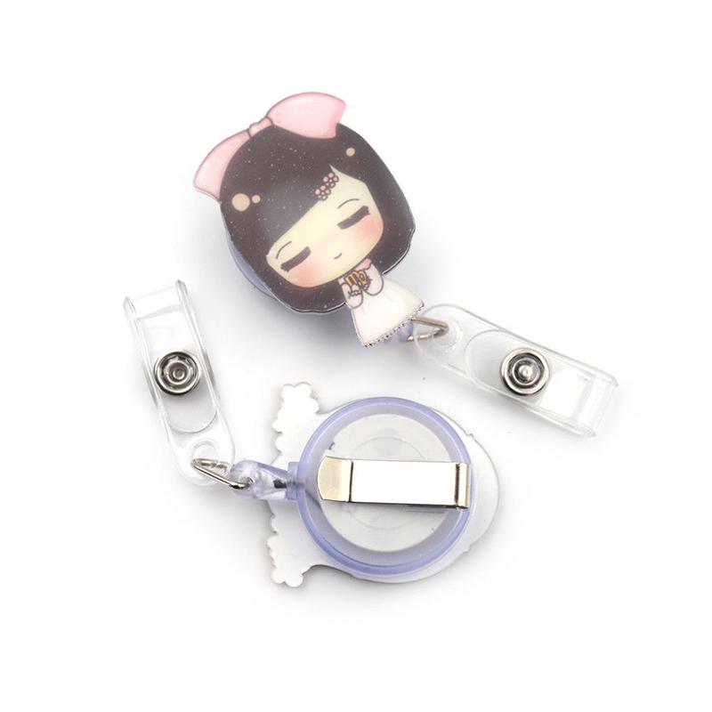 Модная идентификационная карточка с именем, выдвижная медсестра, врач, мультяшная кнопка, держатель для бейджа, школьные принадлежности, милый экспонат