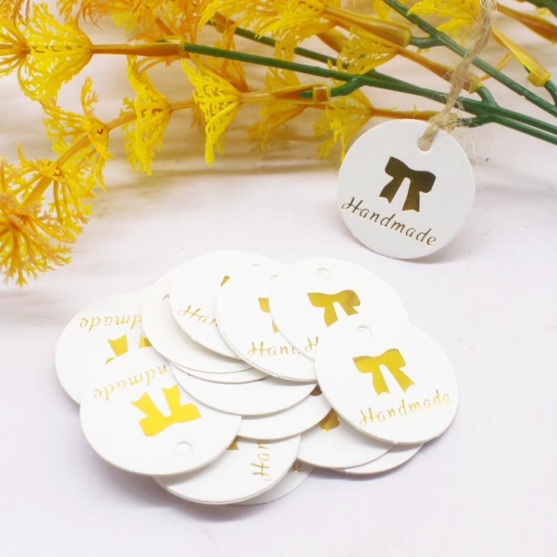 3 см круглая 100TAG+20M STIRNG подарочная этикетка ручной работы MERRY CHRISTMAS подарочная этикетка