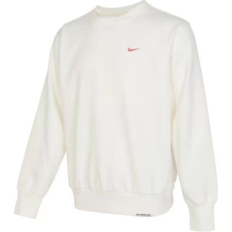 Nike Повседневный милый логотип питомца, вышитый спортивный теплый свитшот с круглым вырезом и длинным рукавом, мужской свитшот белый HF1115-100(TEAM702-BAYBAY-DOG)