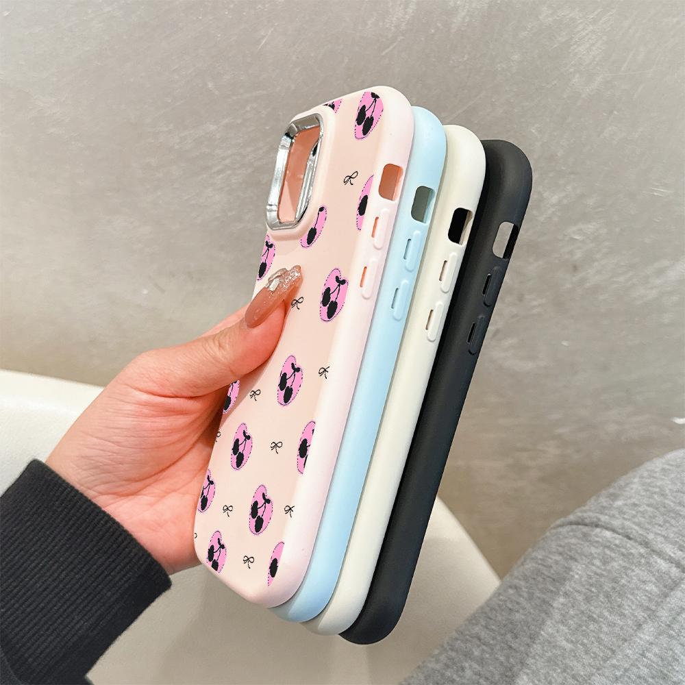 Для OPPO A18 A38 A54 A60 A96 Reno12 F 8T 8Z Vivo V30 V40 Y15s Y22 Y27 Y30 Y36 Love Cherry Design Мягкий силиконовый чехол цвета конфет, противоударный