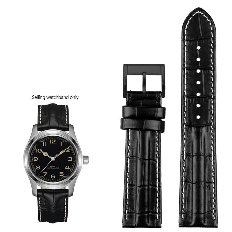 Ремешок для часов из натуральной кожи для Hamilton Khaki Field Jazz H70605731/H32705521 Мужской ремешок для часов из воловьей кожи Браслет 20 мм 22 мм
