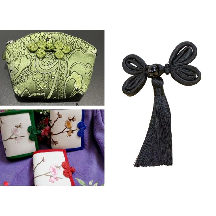Chinese Tang Suit Fringe Cheongsam Buttons Knot Fastener Closures DIY Buckle