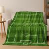 Green Black Football Field Stadium Art Flannel Blanket,Cozy Soft Throw Blanket for Home Bedroom Bed Sofa Picnic Cover Kids Gift