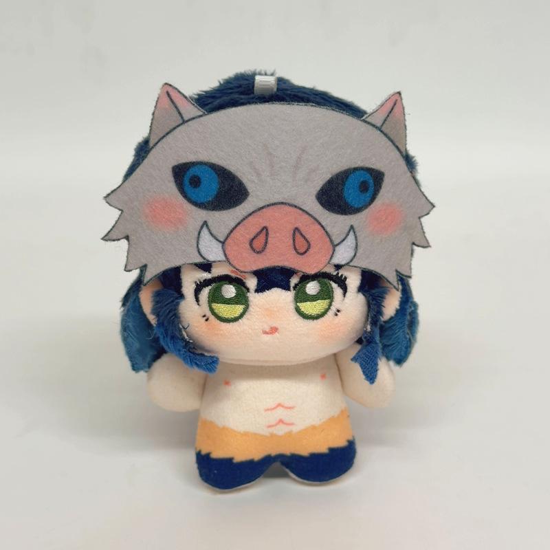 10cm Anime Demon Slayer Kimetsu No Yaiba Plush Kamado Tanjiro Agatsuma Zenitsu Hashibira Inosuke Tomioka Giyuu Pendant Doll Toys