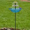 Solar Bird Bath Fountain for Outside Cascading Fountain Bird Bath with Metal Stake Stand