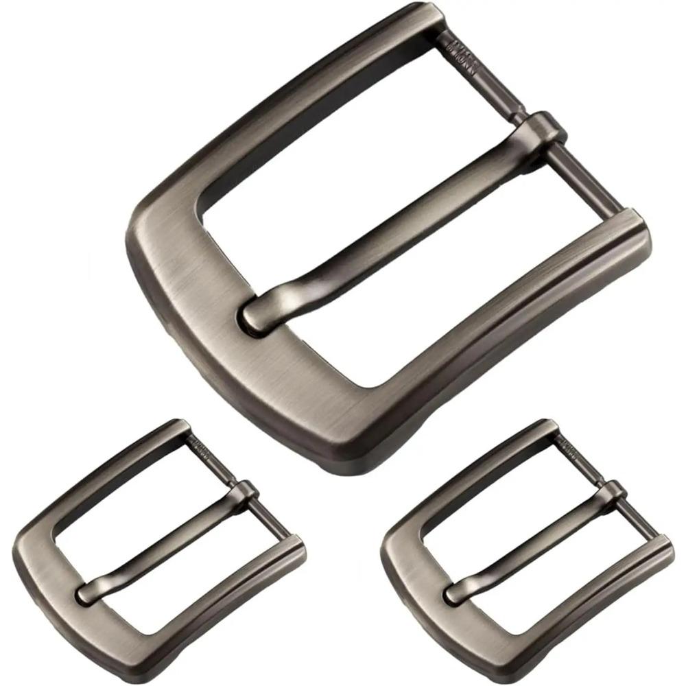 40mm Zinc Alloy Men's Casual Belt Buckle End Bar Heel Bar Buckle Single Pin Half Buckle for Leather Craft Jeans Webbing