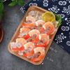 Large PVC Shrimp Keychain and Children's Role-Playing Toy Set: Red, Green, and Shrimp Meat Models