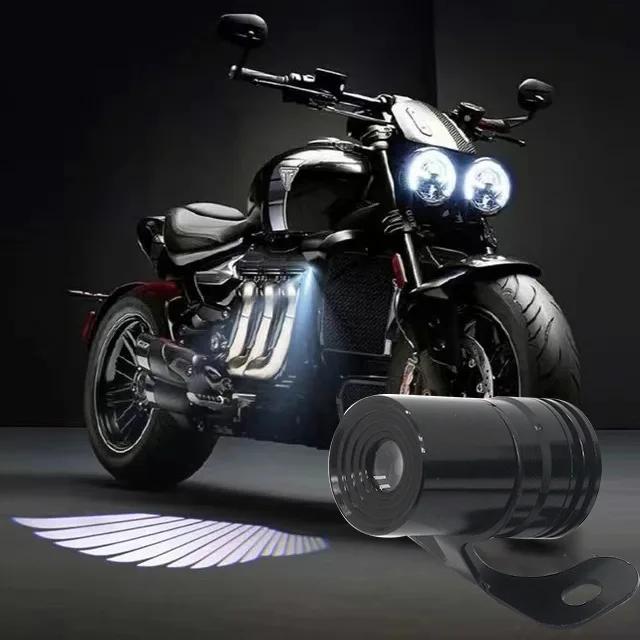 2Pcs Motorcycle LED Underbody Light Projector Ghost Angel Wings Laser Light Waterproof Ambient Accessories