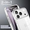 360 Full Body Front Back Clear Protective Phone Case For iPhone 17 Air 16E 16 15 14 13 12 11 Pro Max Plus PC+TPU Bumper Cover