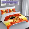 3pcs Smiling Critters2 pattern bedding set duvet cover set includes duvet cover &pillowcases, perfect all season bedroom decoration & gift