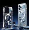 Синее Солнце Магнитный Кристально Чистый Чехол для Телефона для iPhone 15/16/17 Pro Max - Защита по Всему Периметру